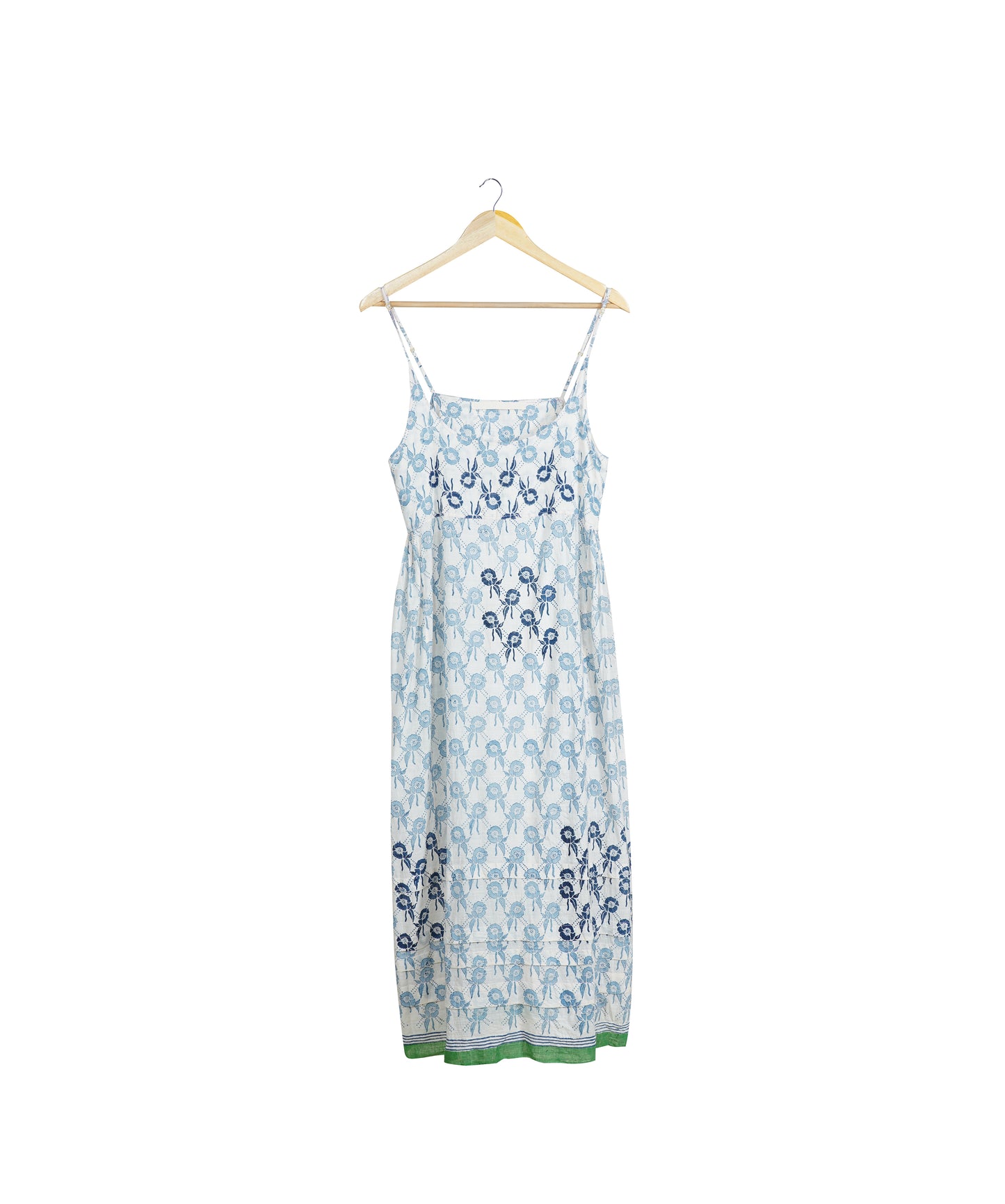 INJIRI Amber Ladies Blockprint Floral Cotton Slip - BODHII