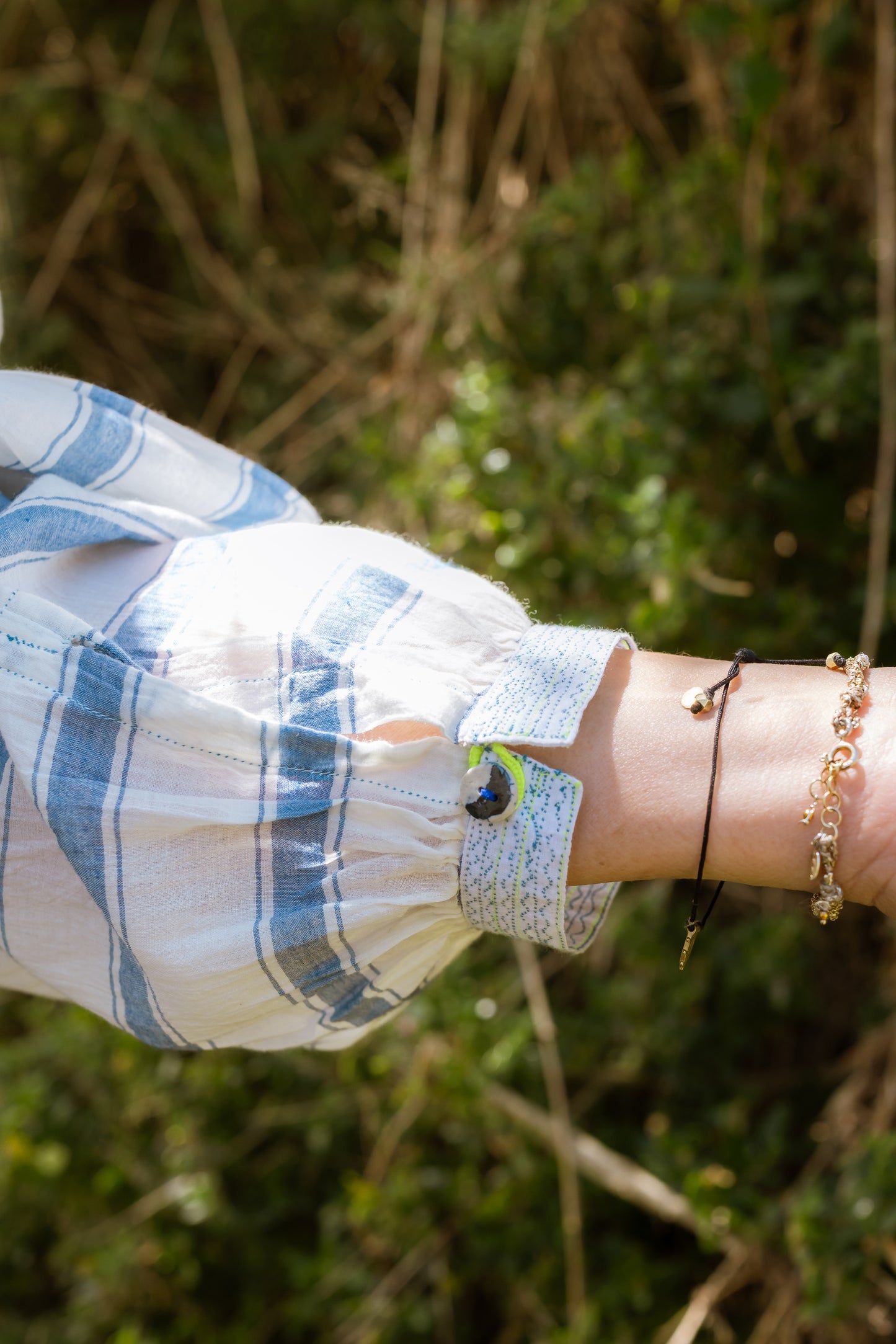 INJIRI Joeline Ladies Jamdani Handwoven Cotton Top - BODHII