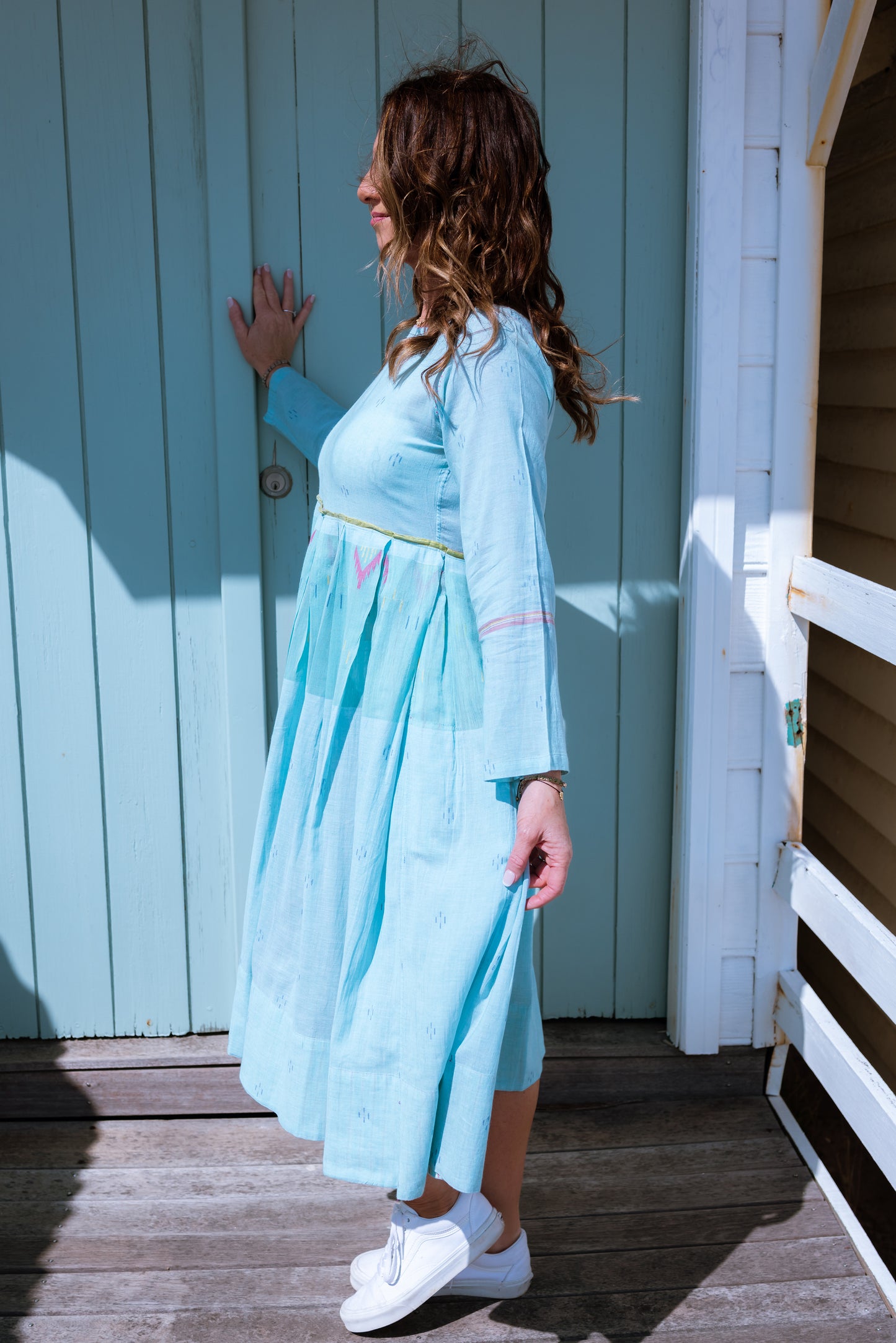 INJIRI Stella Ladies Jamdani Cotton Dress - BODHII