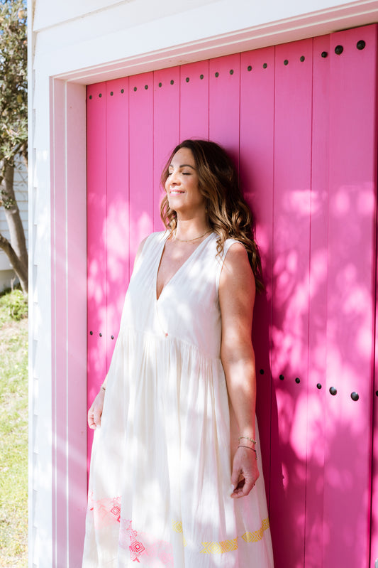 INJIRI Estella Ladies Handwoven Cotton Dress - BODHII