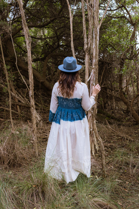 INJIRI Bandhani Clamp Cotton Ladies Dress