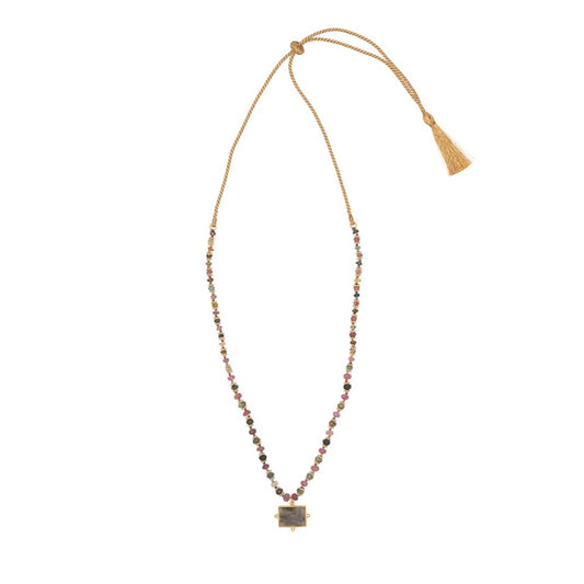 Rubyteva Design Labradorite & Multi Tourmaline Kasbah necklace
