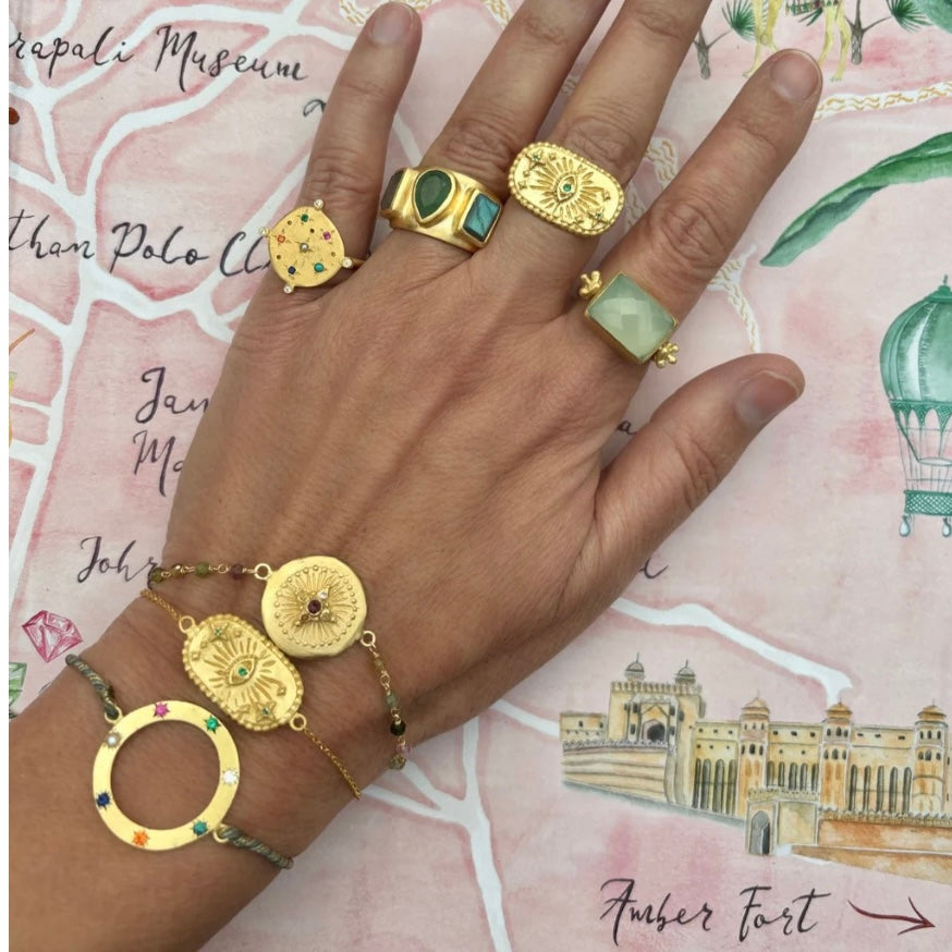 Multi Tourmaline Haveli Bracelet By Rubyteva Design