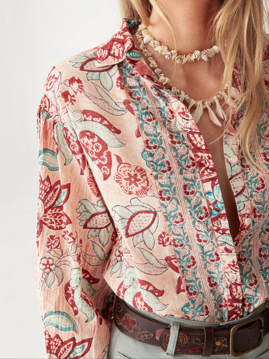 Tito Blouse - Tropicana Shrimp - BODHII