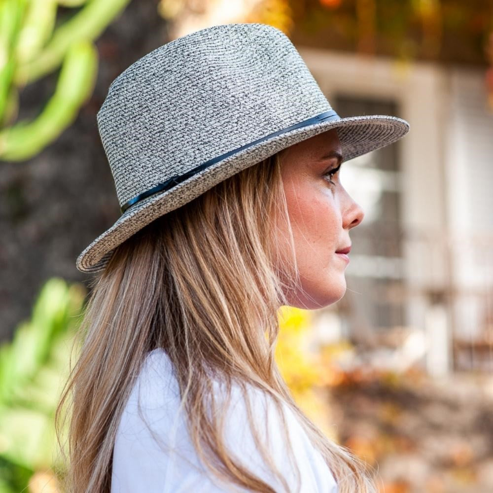 TRAVAUX EN COURS- Borsalino hat leather strap B&W - BODHII