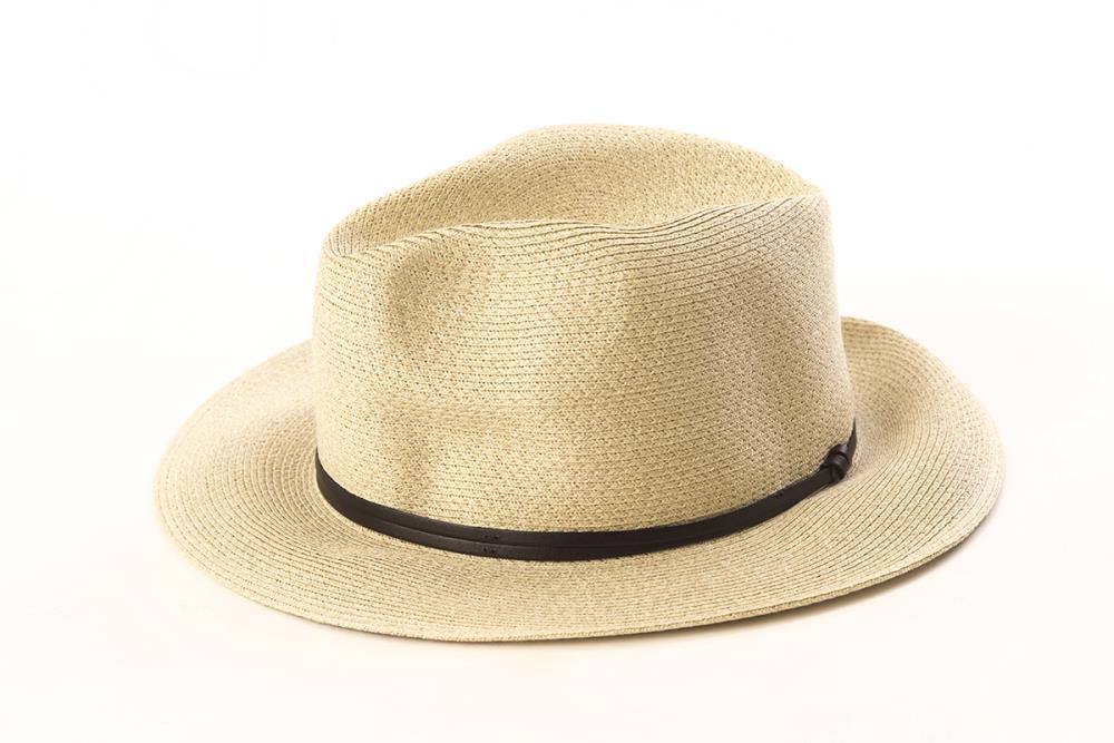 TRAVAUX EN COURS - Borsalino hat leather strap Mastic - BODHII