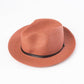 TRAVAUX EN COURS- Borsalino hat leather strap Terracotta - BODHII