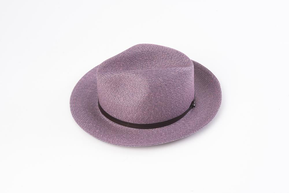TRAVAUX EN COURS- Borsalino hat leather strap Violet - BODHII