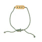 Brahma Green Cord Avent Talisman Bracelet By Rubyteva Design