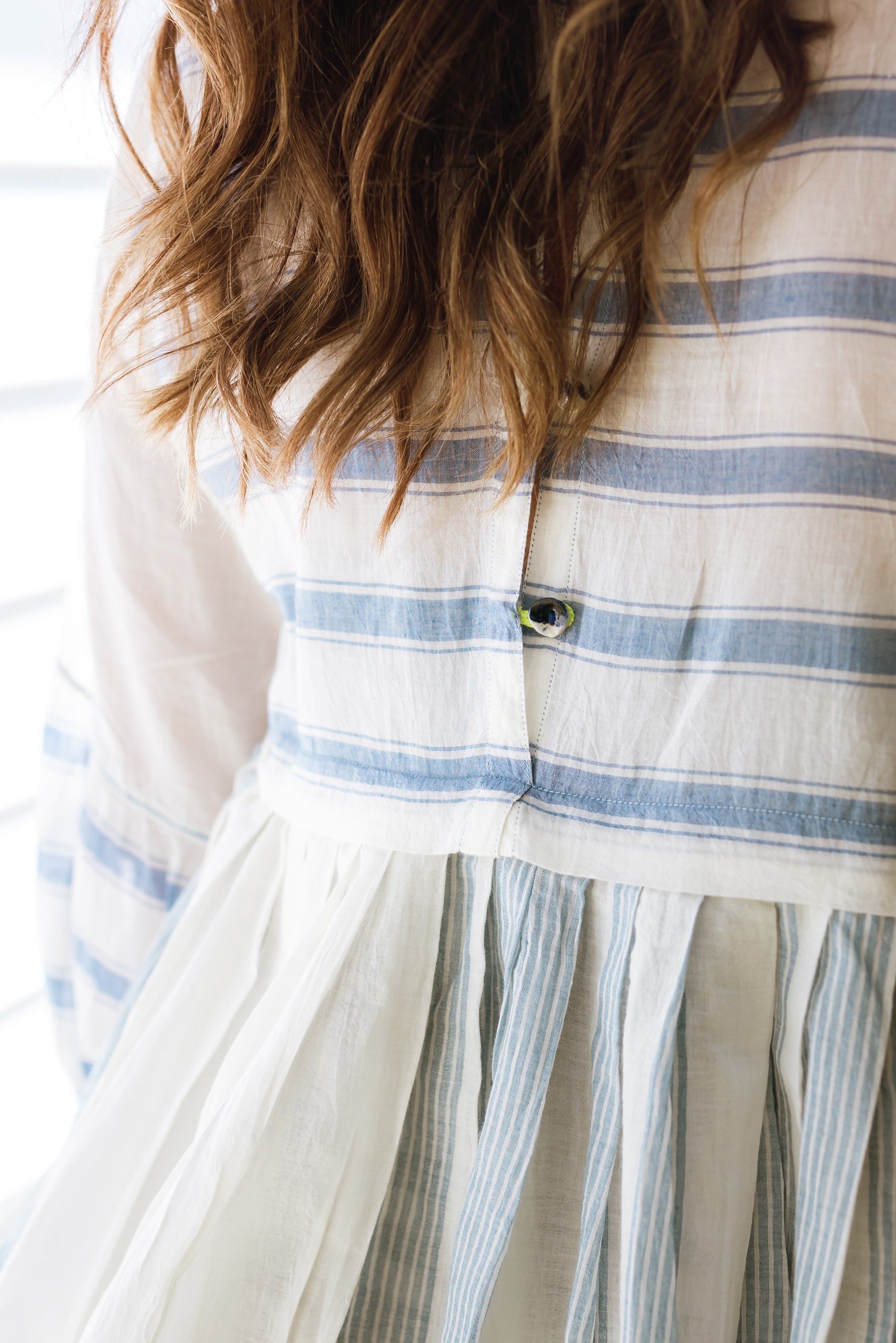 INJIRI Joeline Ladies Jamdani Handwoven Cotton Top - BODHII