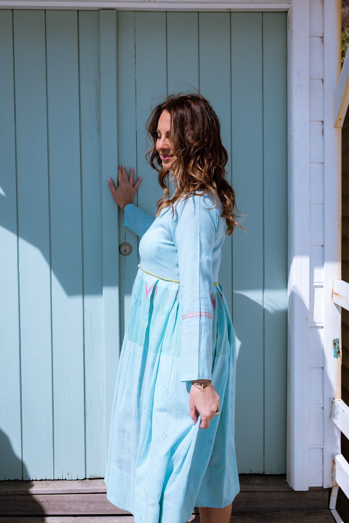 INJIRI Stella Ladies Jamdani Cotton Dress - BODHII