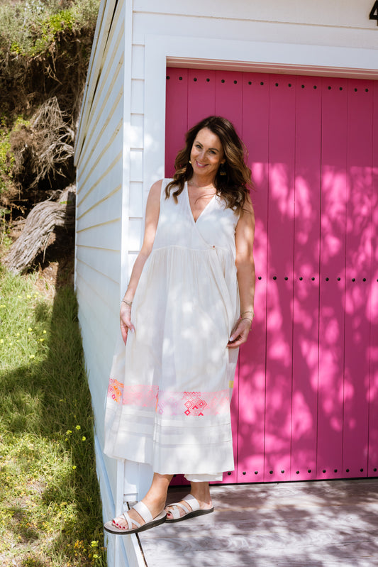 INJIRI Estella Ladies Handwoven Cotton Dress - BODHII