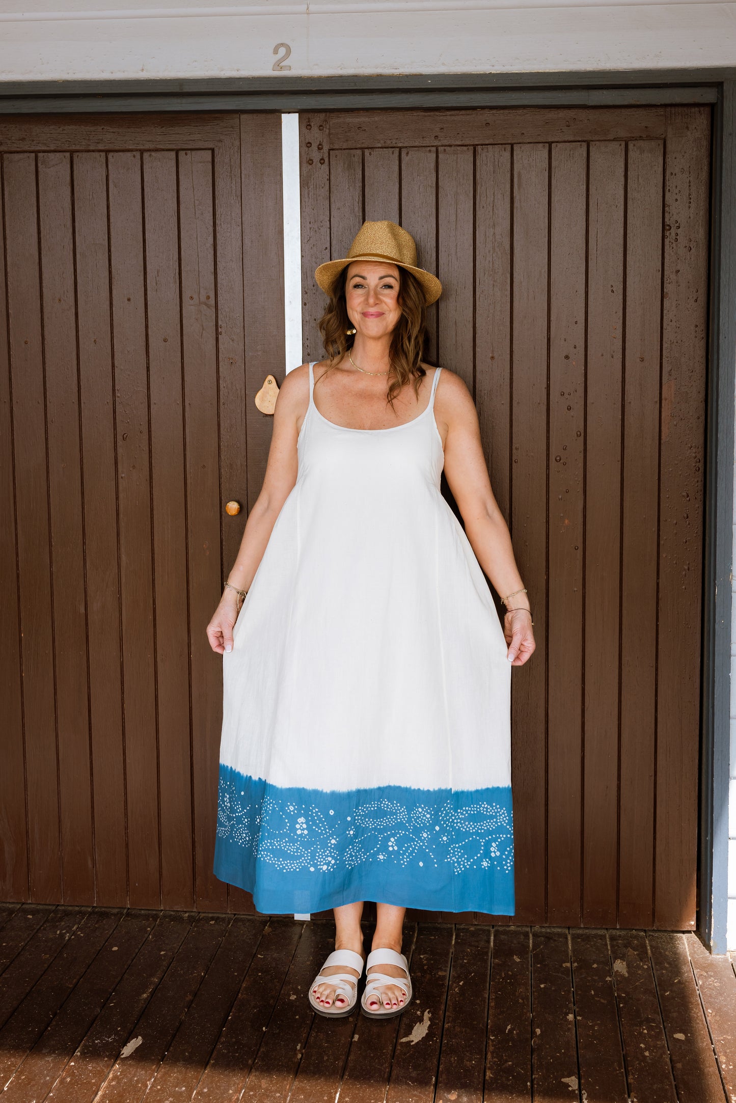 INJIRI Katerina Ladies Cotton Bandhani Slip Dress - BODHII