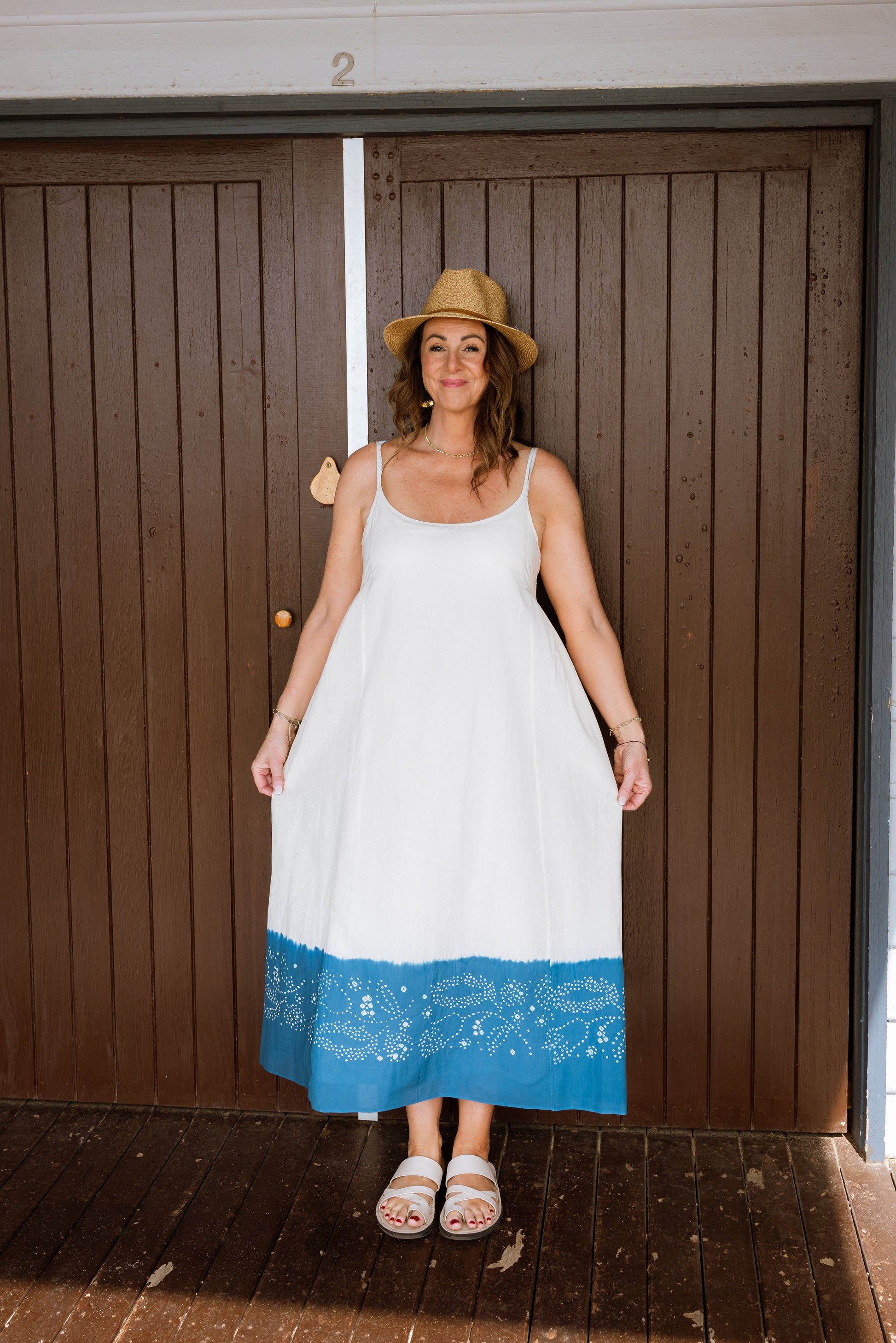 INJIRI Katerina Ladies Cotton Bandhani Slip Dress - BODHII