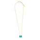 Apatite Glass Pendant Chain Necklace By Rubyteva Design