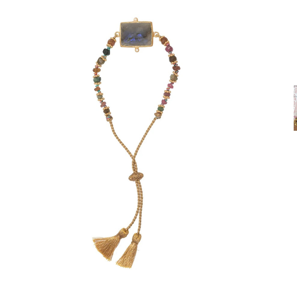 Adjustable Labradorite Kasbah bracelet By Rubyteva Design
