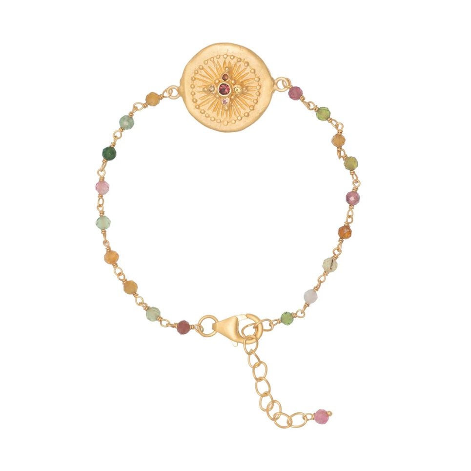 Multi Tourmaline Haveli Bracelet By Rubyteva Design