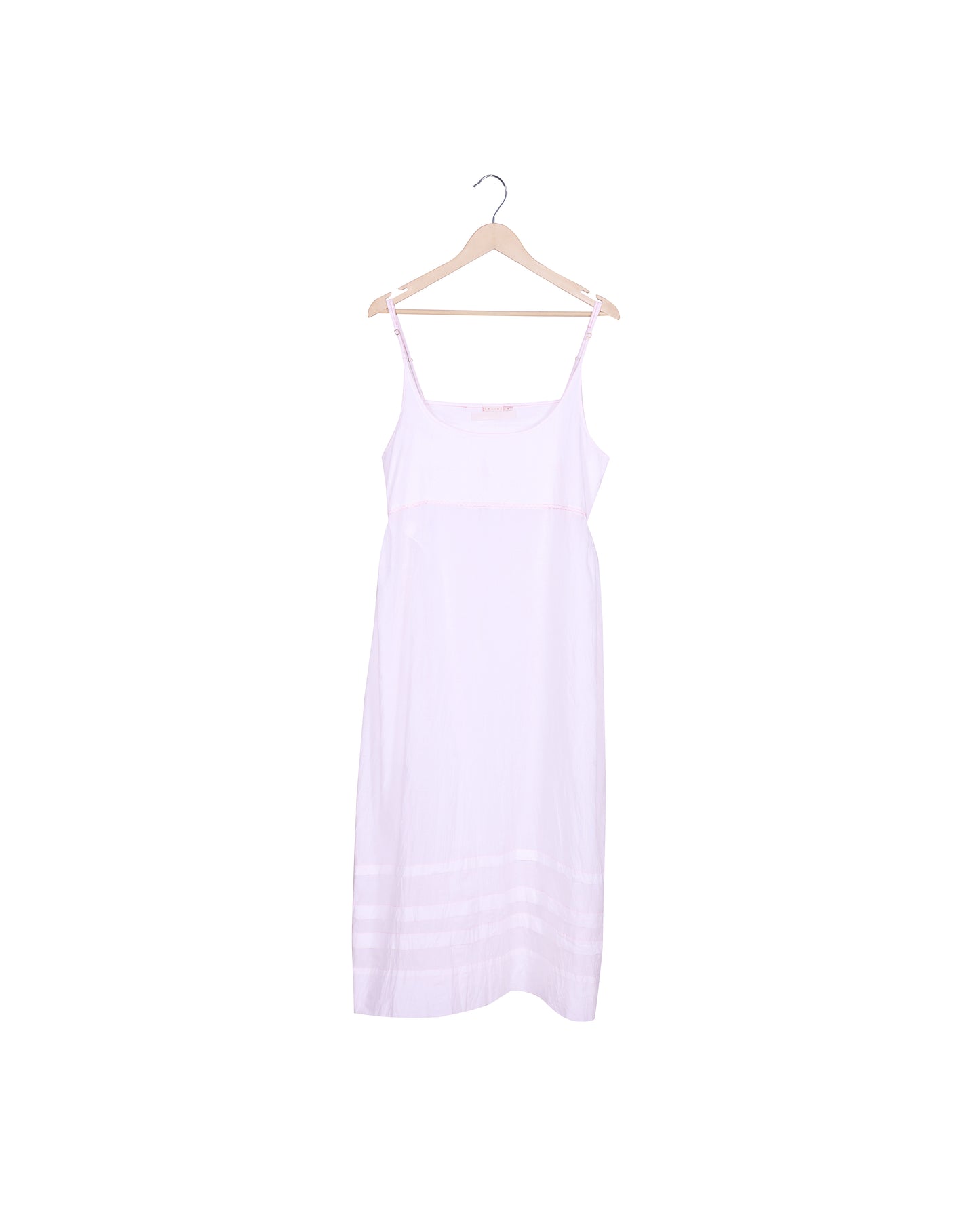 INJIRI White Woven Cotton Ladies Slip - BODHII