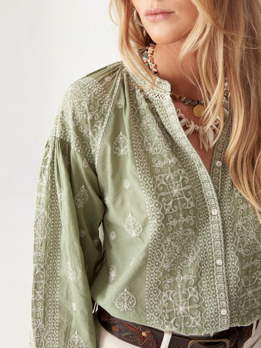 Stephanie Blouse - Moss - BODHII