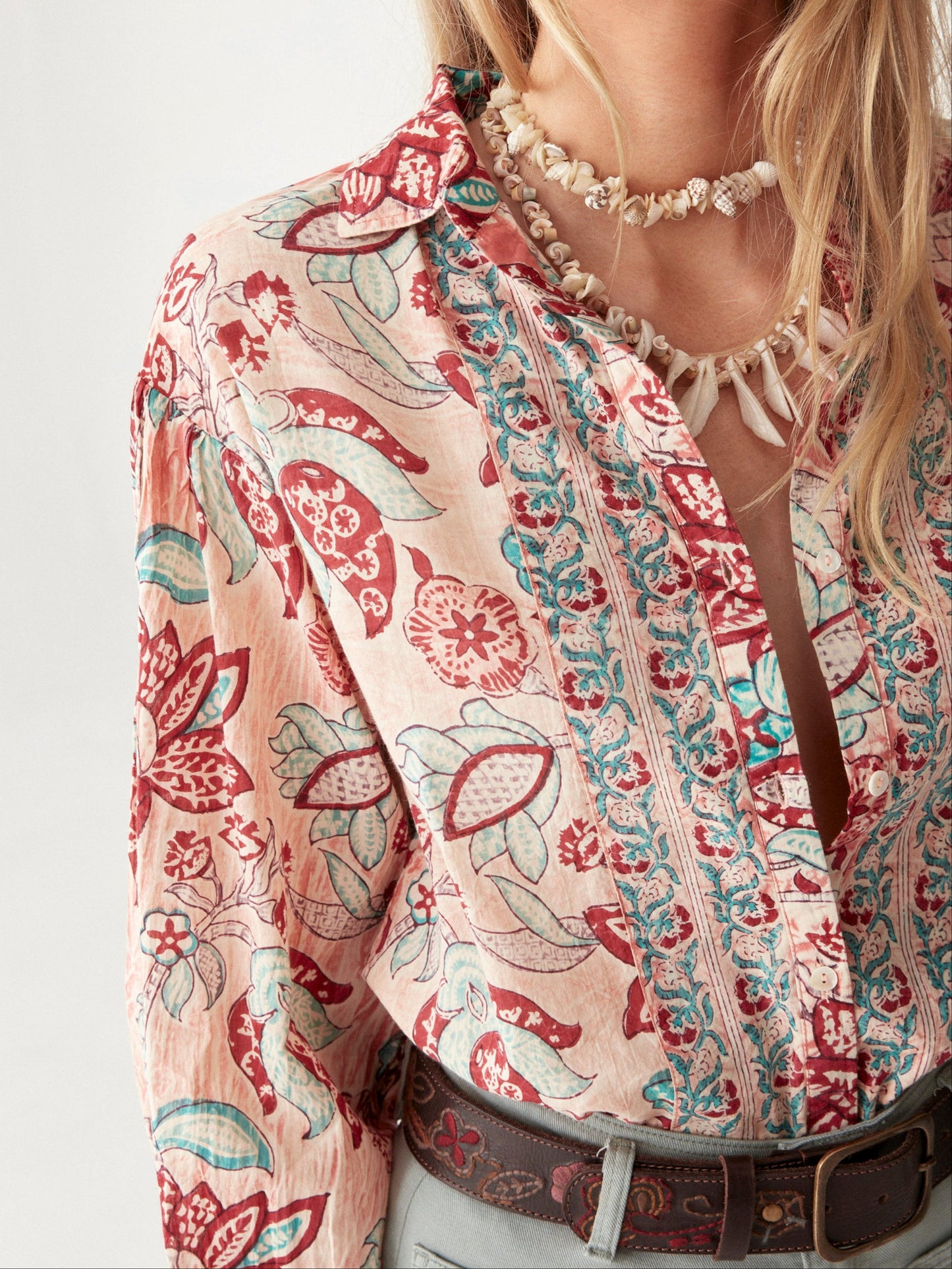 Tito Blouse - Tropicana Shrimp - BODHII