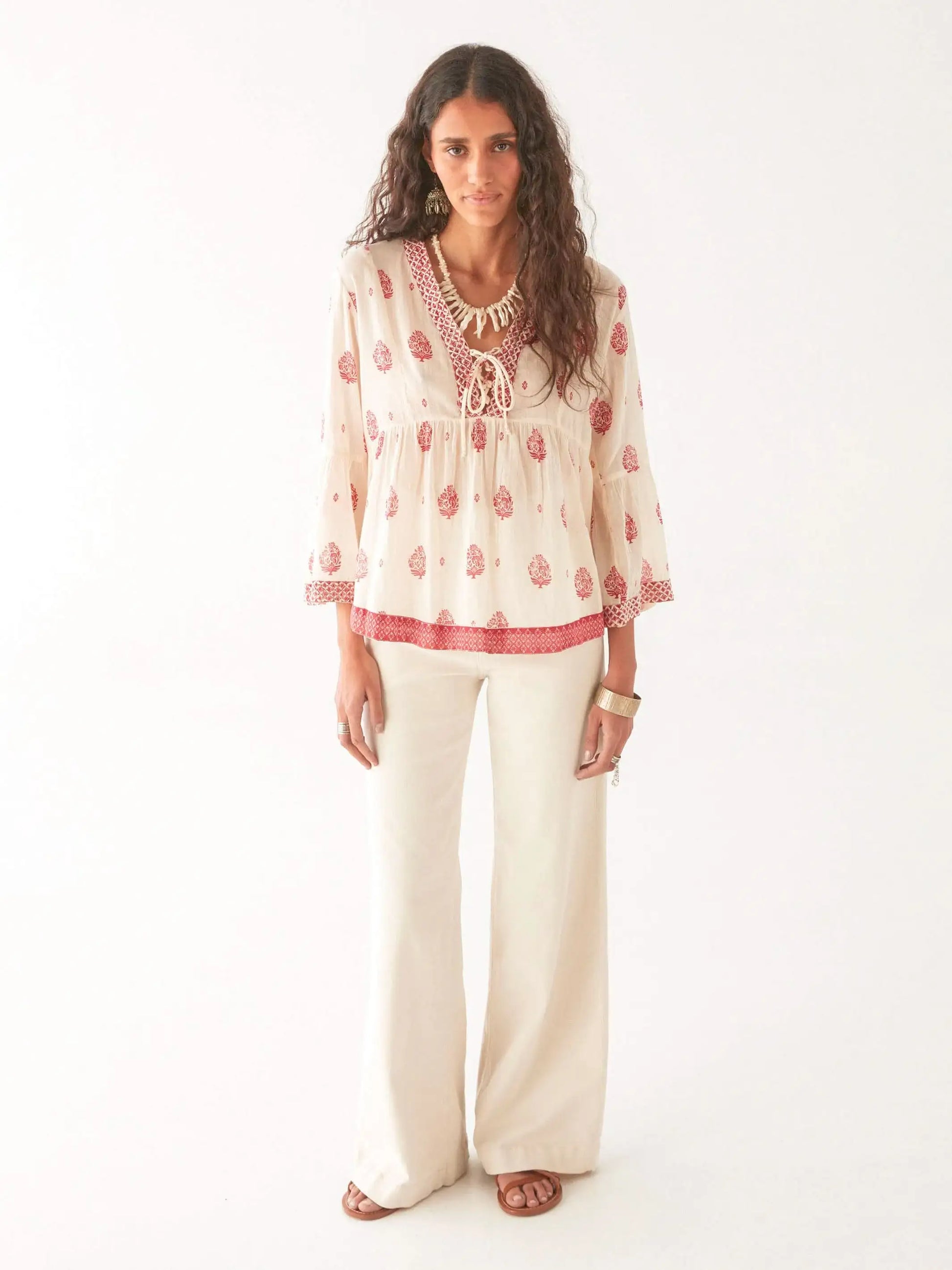 Delphine Blouse - Indian Fragola - BODHII