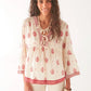 Delphine Cotton Blouse - Indian Fragola