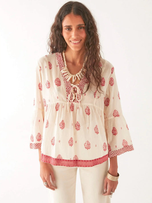 Delphine Blouse - Indian Fragola - BODHII