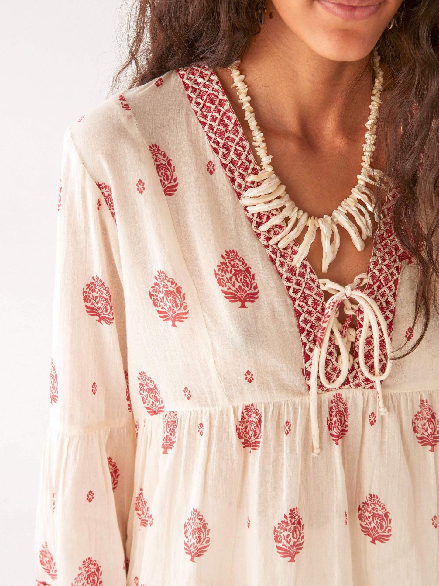 Delphine Blouse - Indian Fragola - BODHII