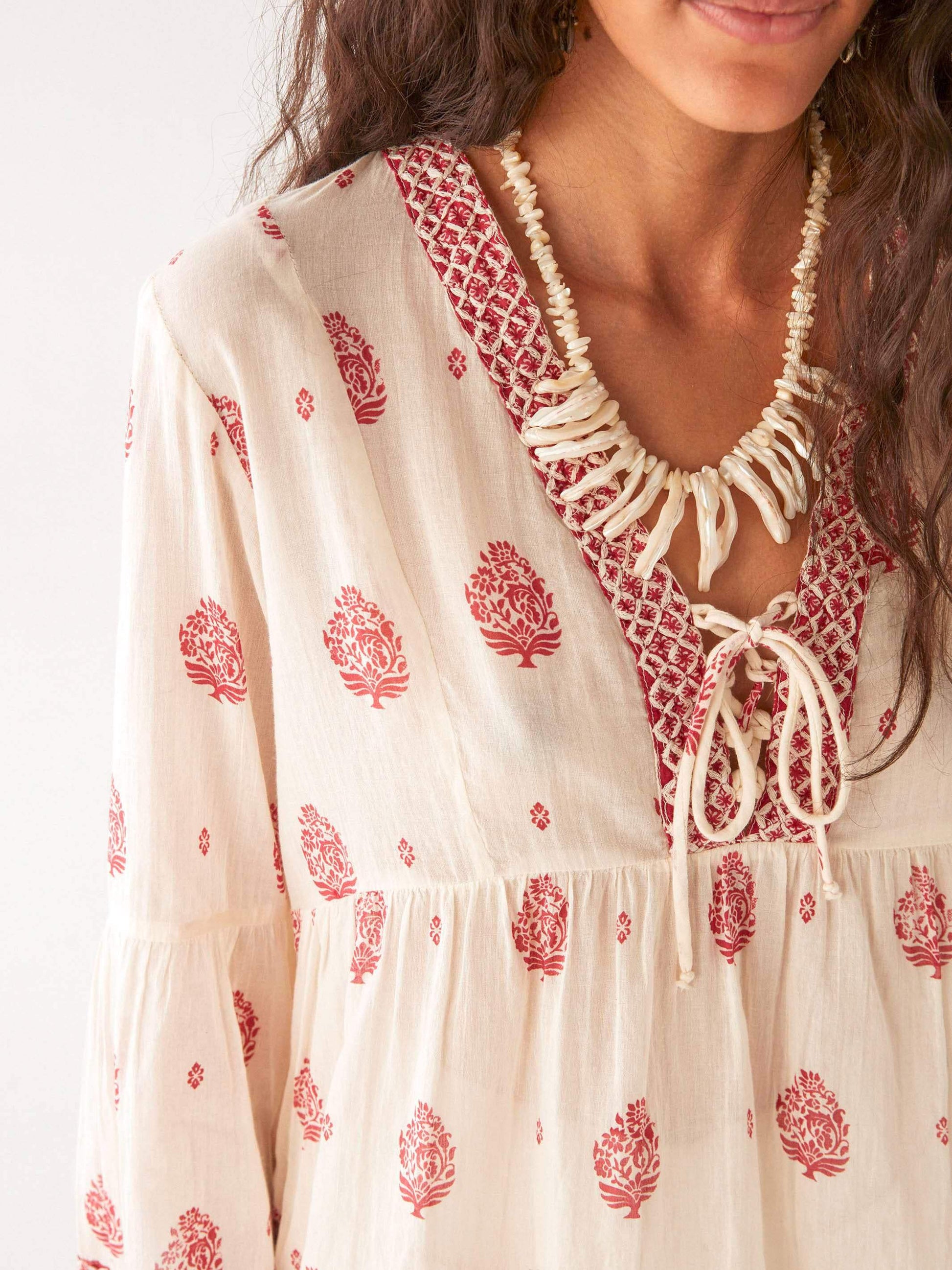 Delphine Blouse - Indian Fragola - BODHII