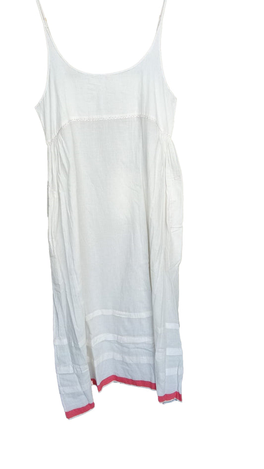 INJIRI Ladies Woven Cotton Slip with Tangerine stripe - BODHII