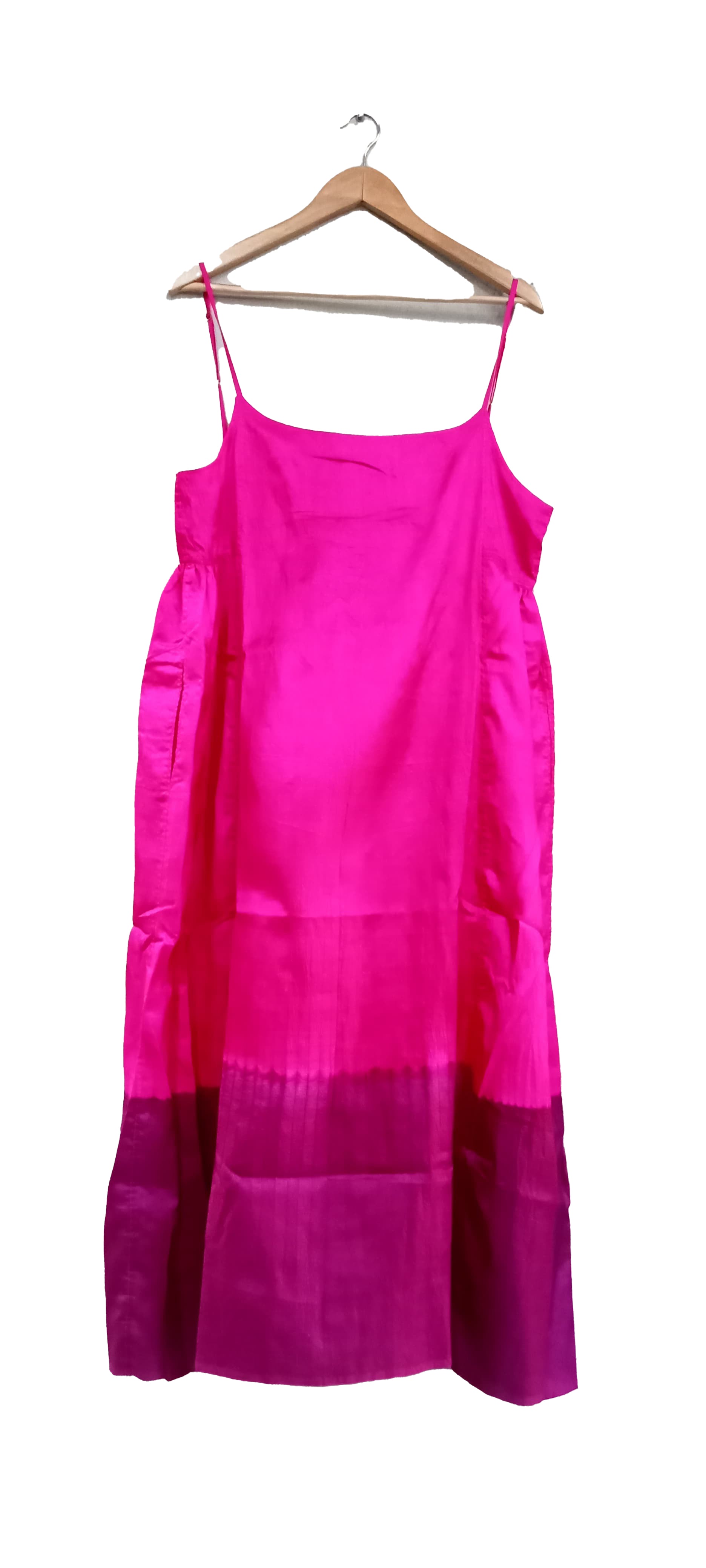 INJIRI Magnolia Fuchsia and Red Silk Dress - BODHII