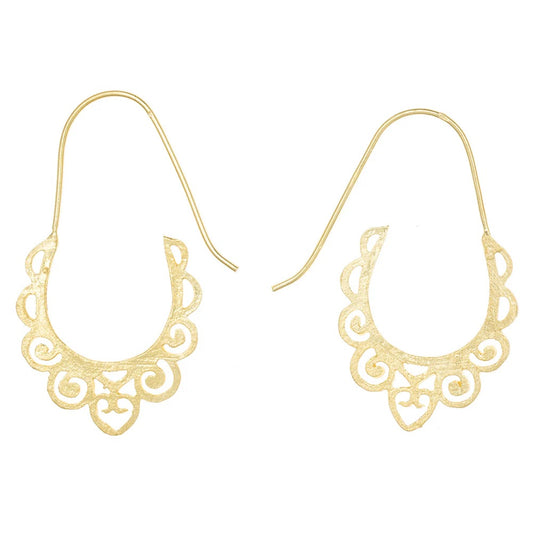 Gold Casablanca earrings By Rubyteva Design