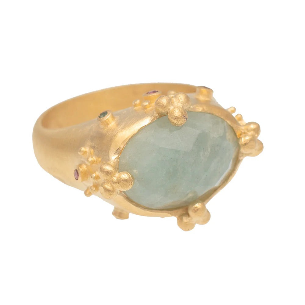 Rubyteva Design Aquamarine Atlas ring
