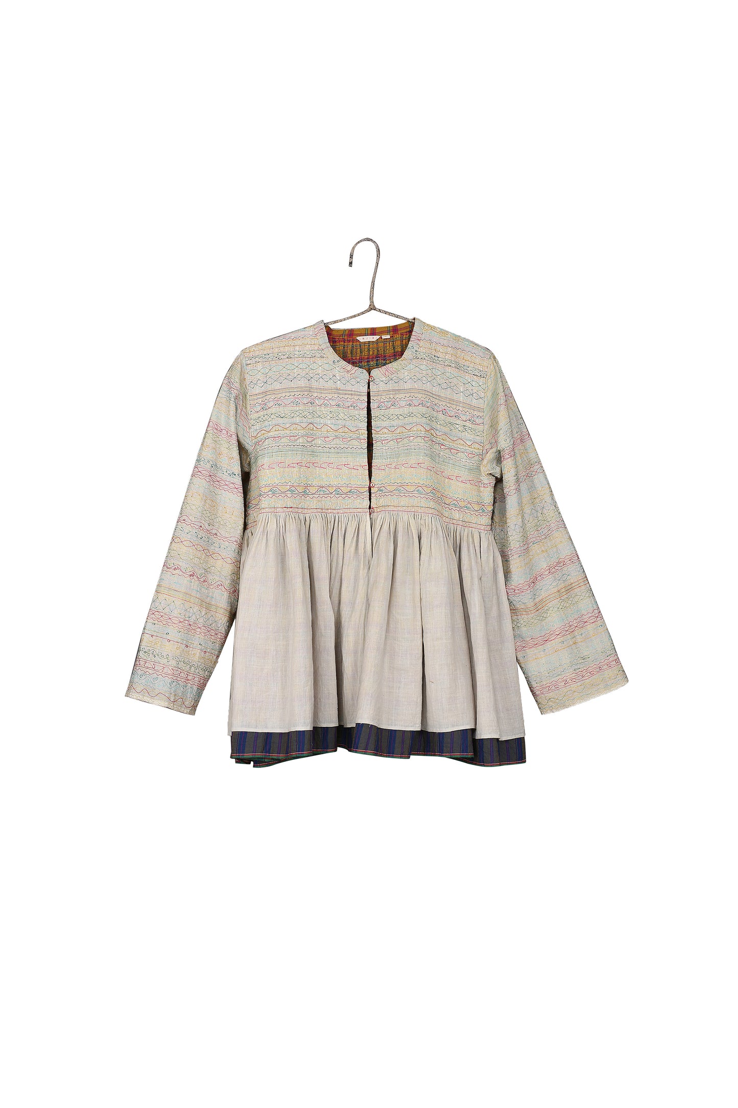 INJIRI Neon Embroidered Woven Cotton Jacket - BODHII